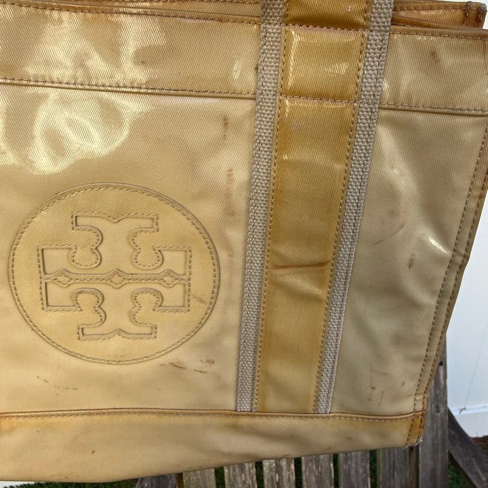 Tory Burch Coated Twill Mini‎ Tory Tote SEE PHOTOS. W